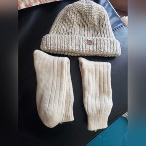 Bundle Cozy Wool Knit Beanie and Sock Set Both Wool